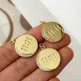 Round pave 11:11 pendant