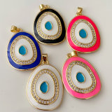 Enamel eye pendant