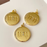 Round pave 11:11 pendant