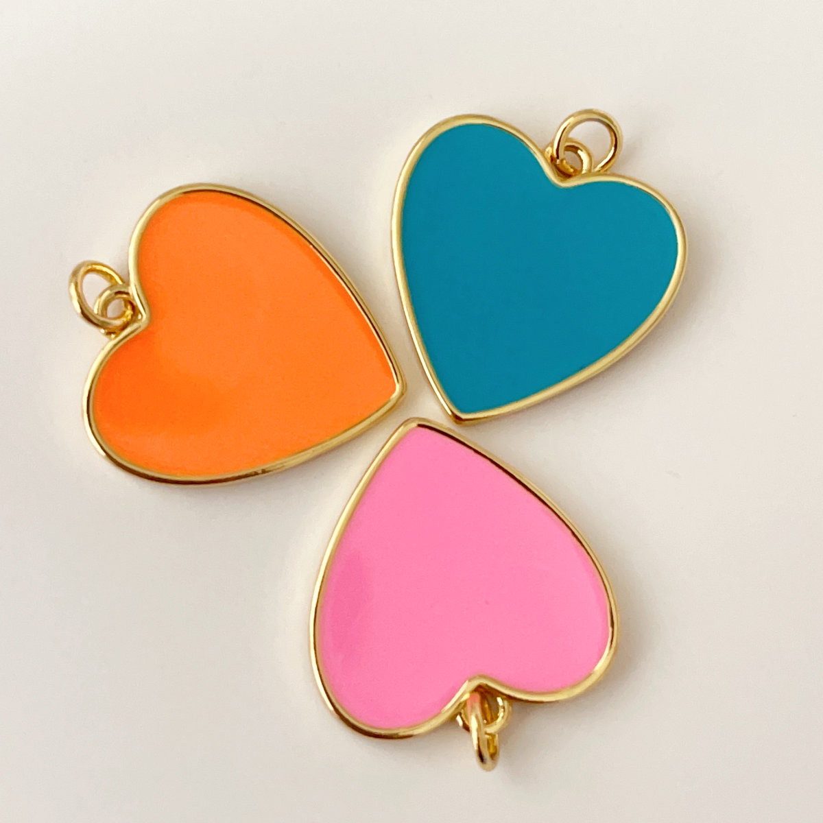 Enamel heart charm