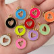 Enamel heart charm