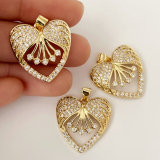 Pave heart charm