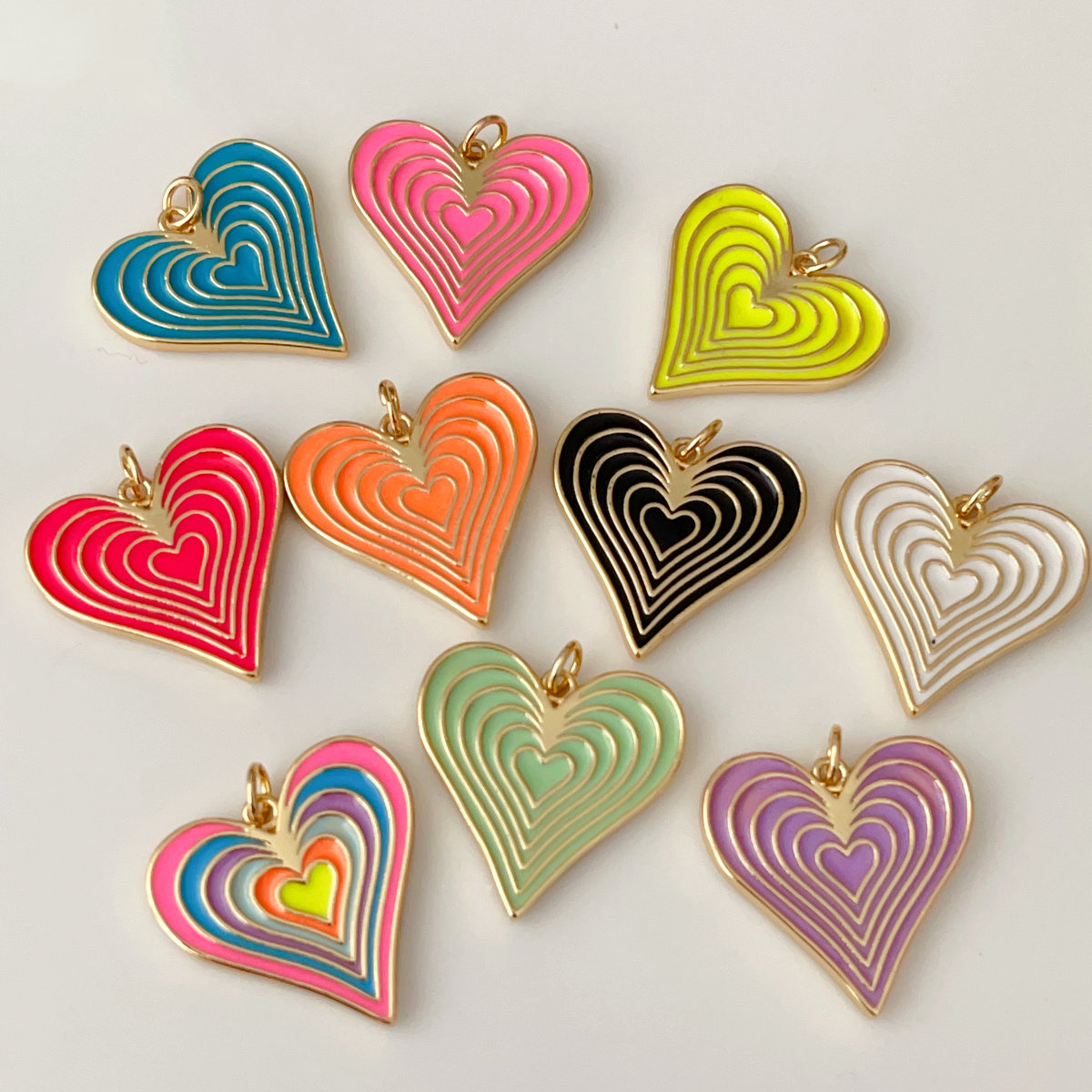 Enamel heart pendant