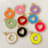 Enamel heart charm