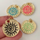 Enamel sun pendant