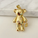 Pave bear pendant