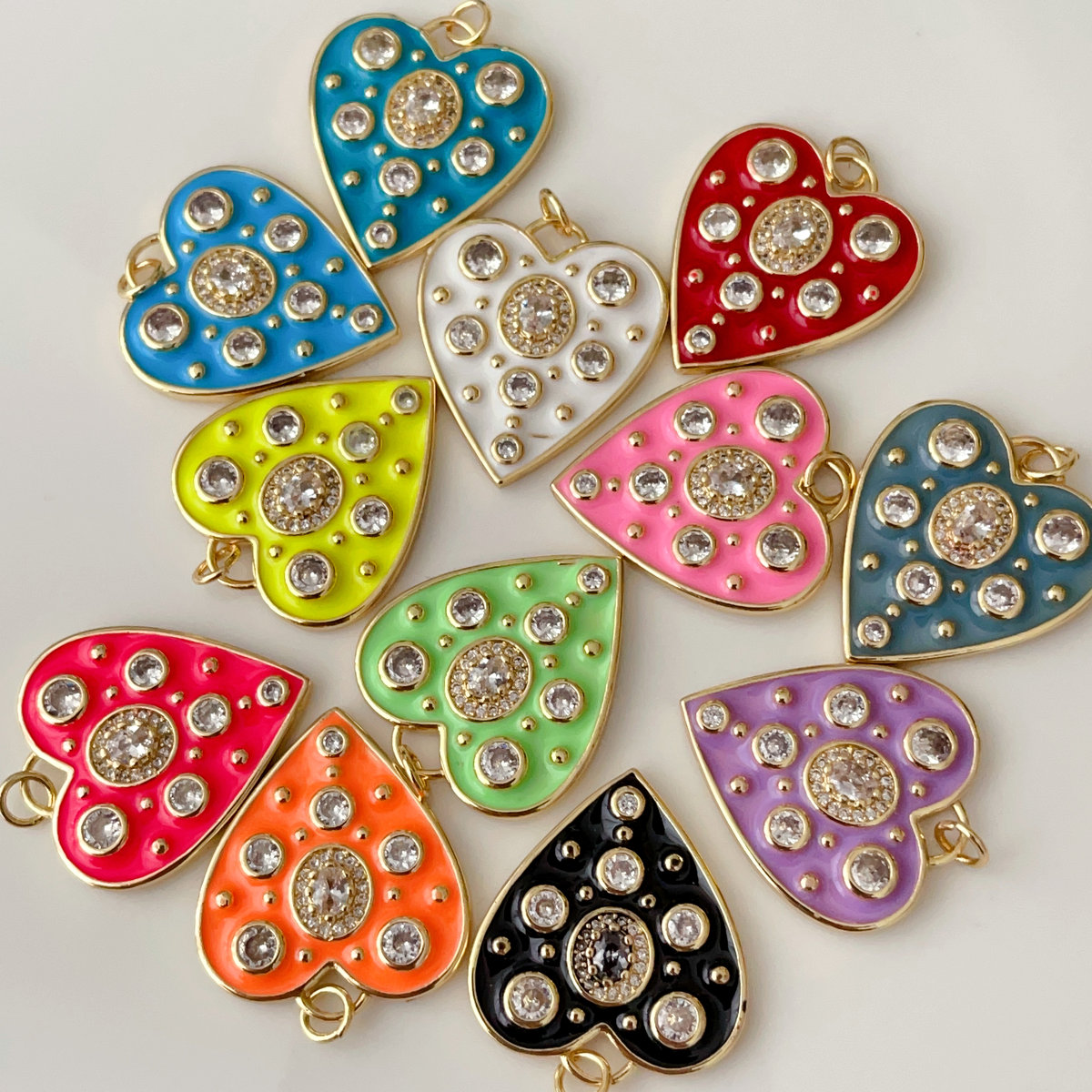 Enamel heart pendant