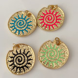 Enamel sun pendant