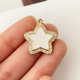White enamel star charm