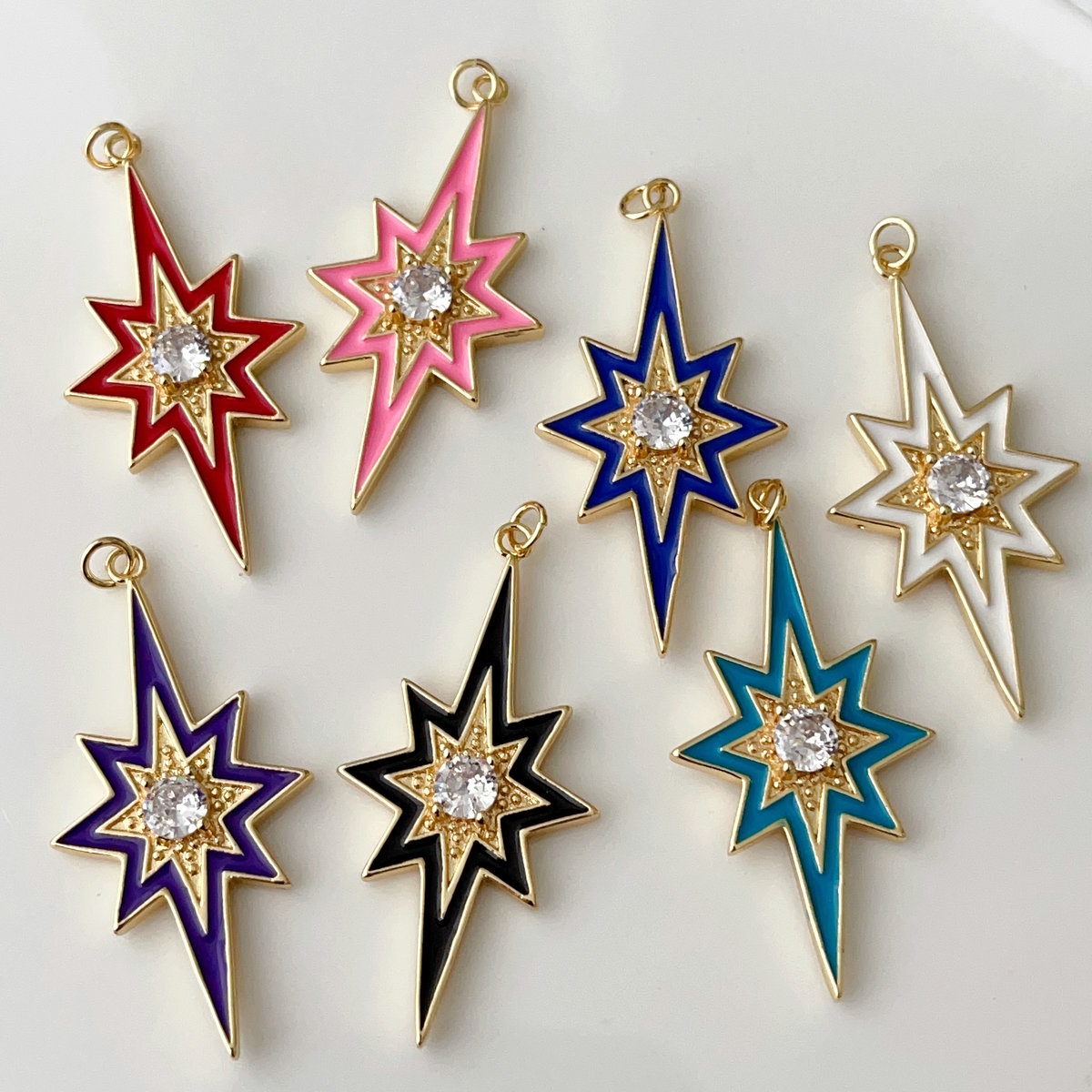 Enamel star pendant