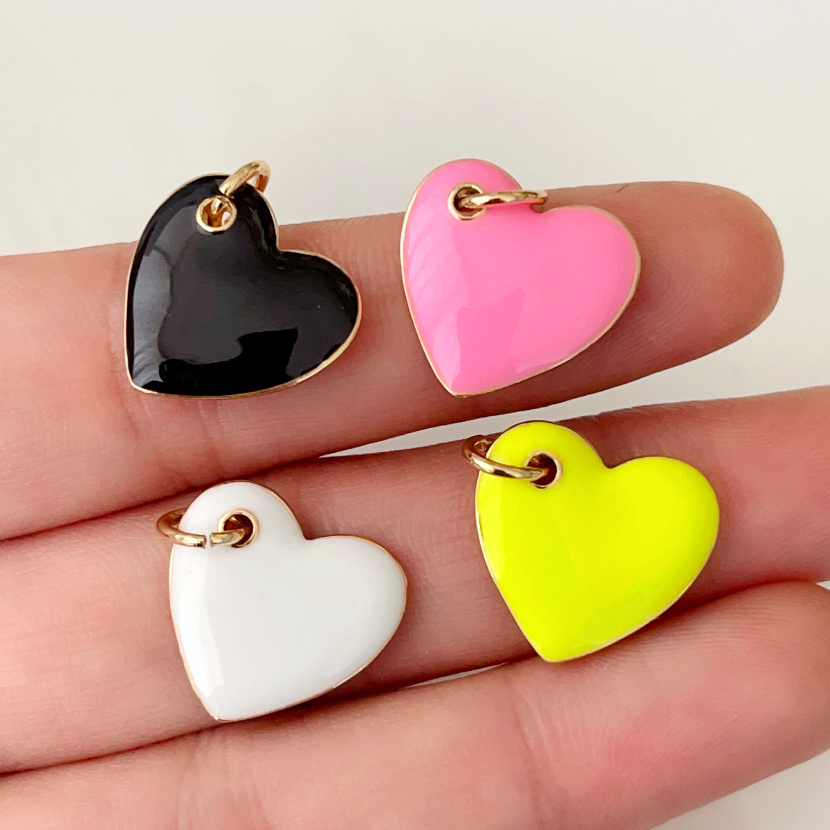 Enamel heart charm