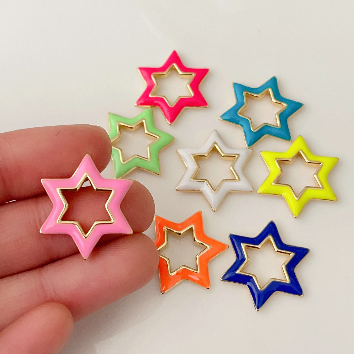 Enamel star pendant