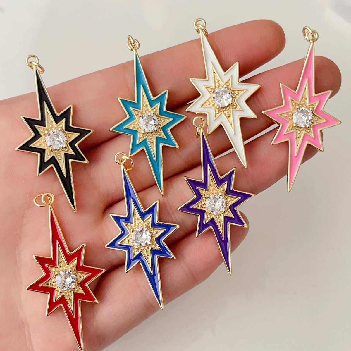 Enamel star pendant