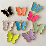 Enamel butterfly pendant