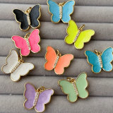 Enamel butterfly pendant