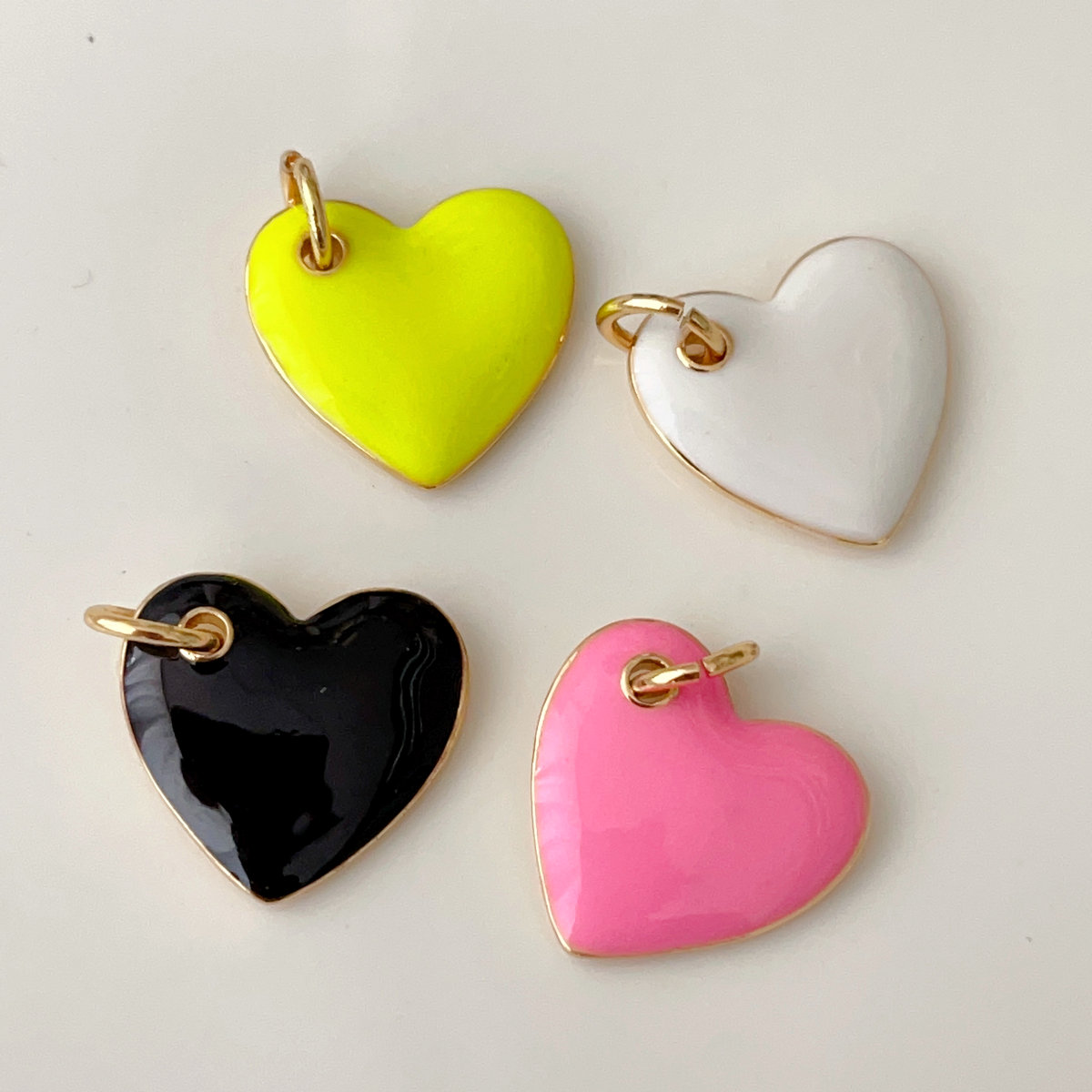 Enamel heart charm