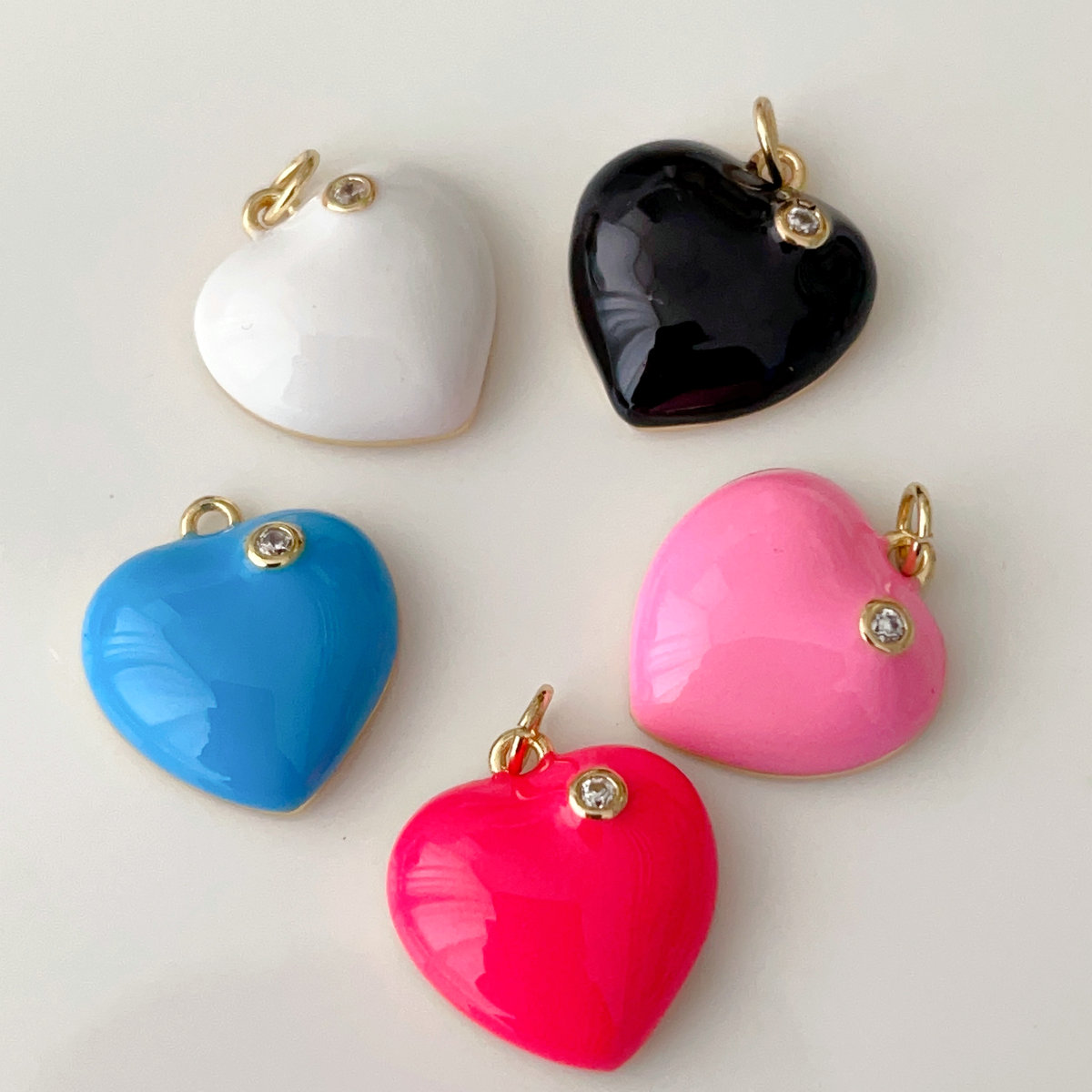 Enamel heart pendant