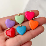 Enamel heart charm