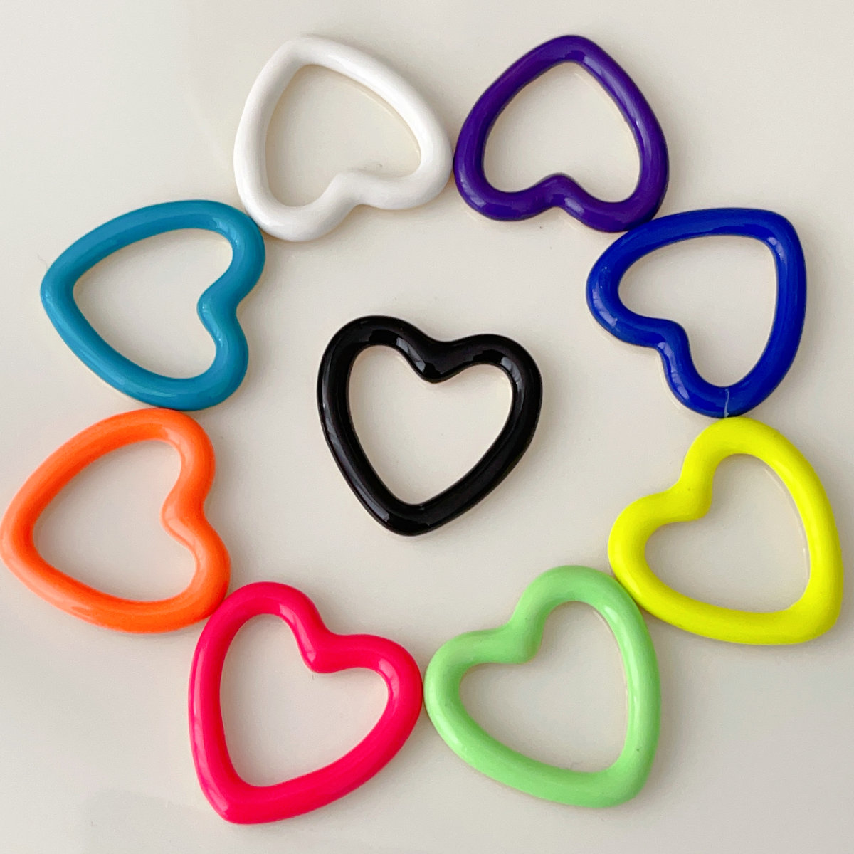 Enamel heart charm
