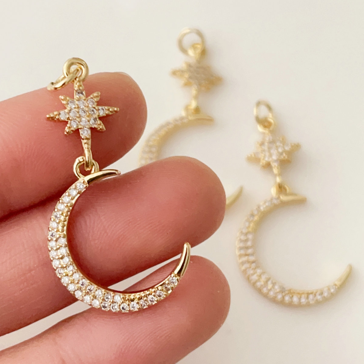 Star moon charm