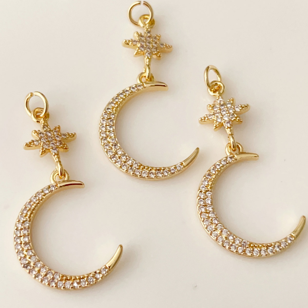Star moon charm