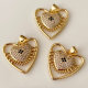 Pave heart eye pendant