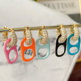 Enamel big nose earrings