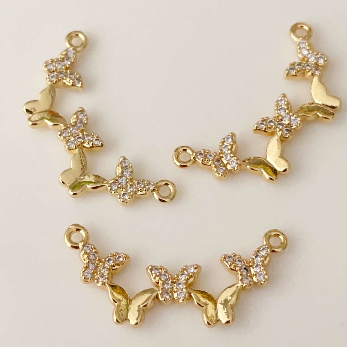 Pave butterfly charm