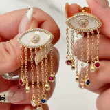 Pave eye earrings