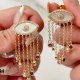 Pave eye earrings