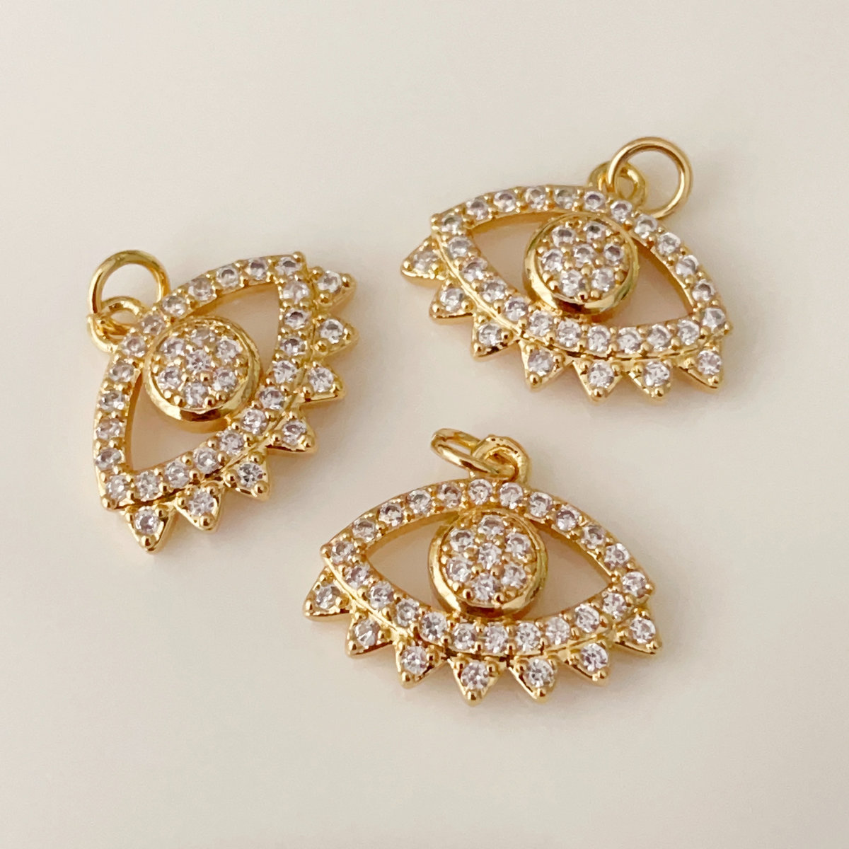 Pave eye charm