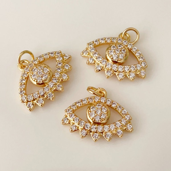 Pave eye charm