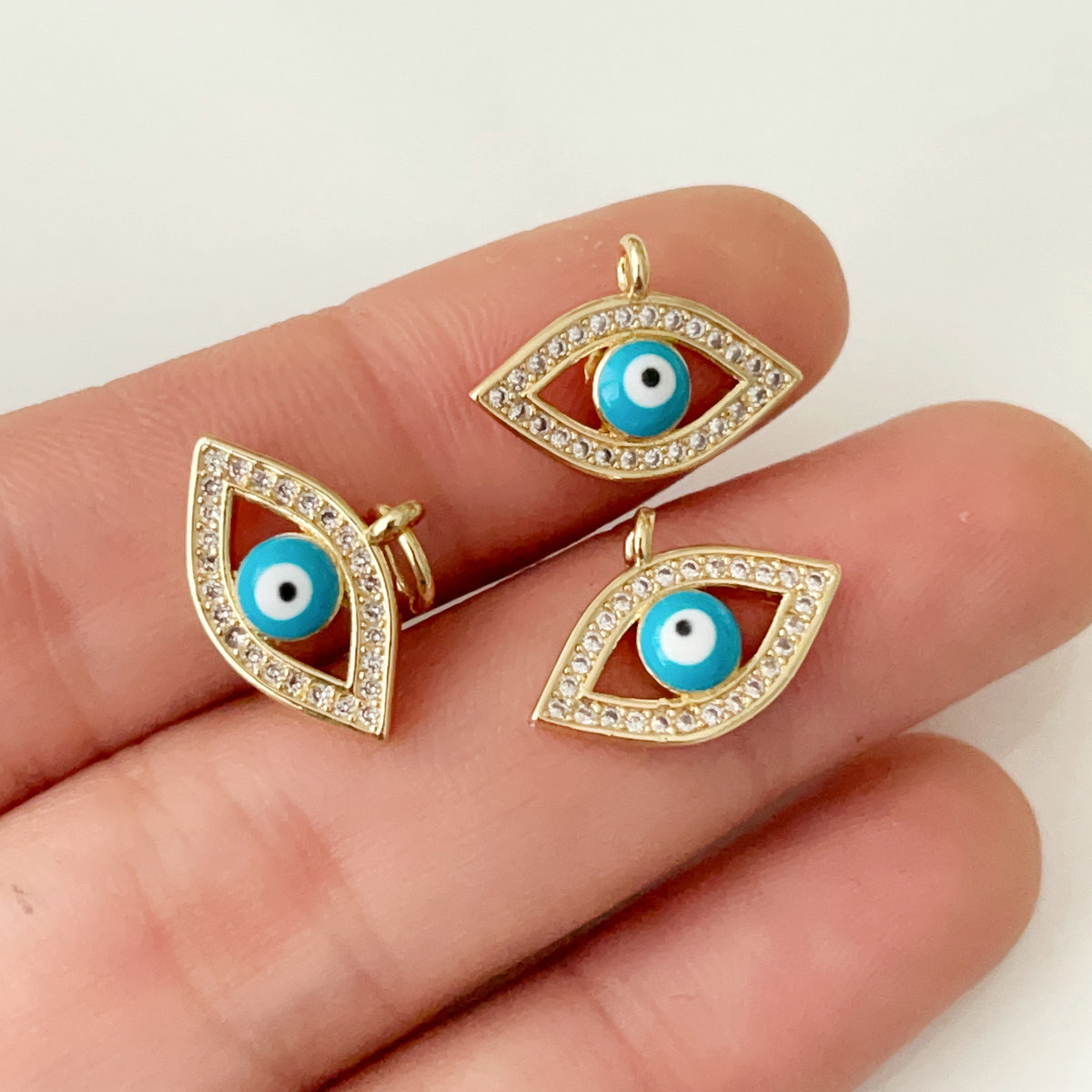 Small blue eye charm