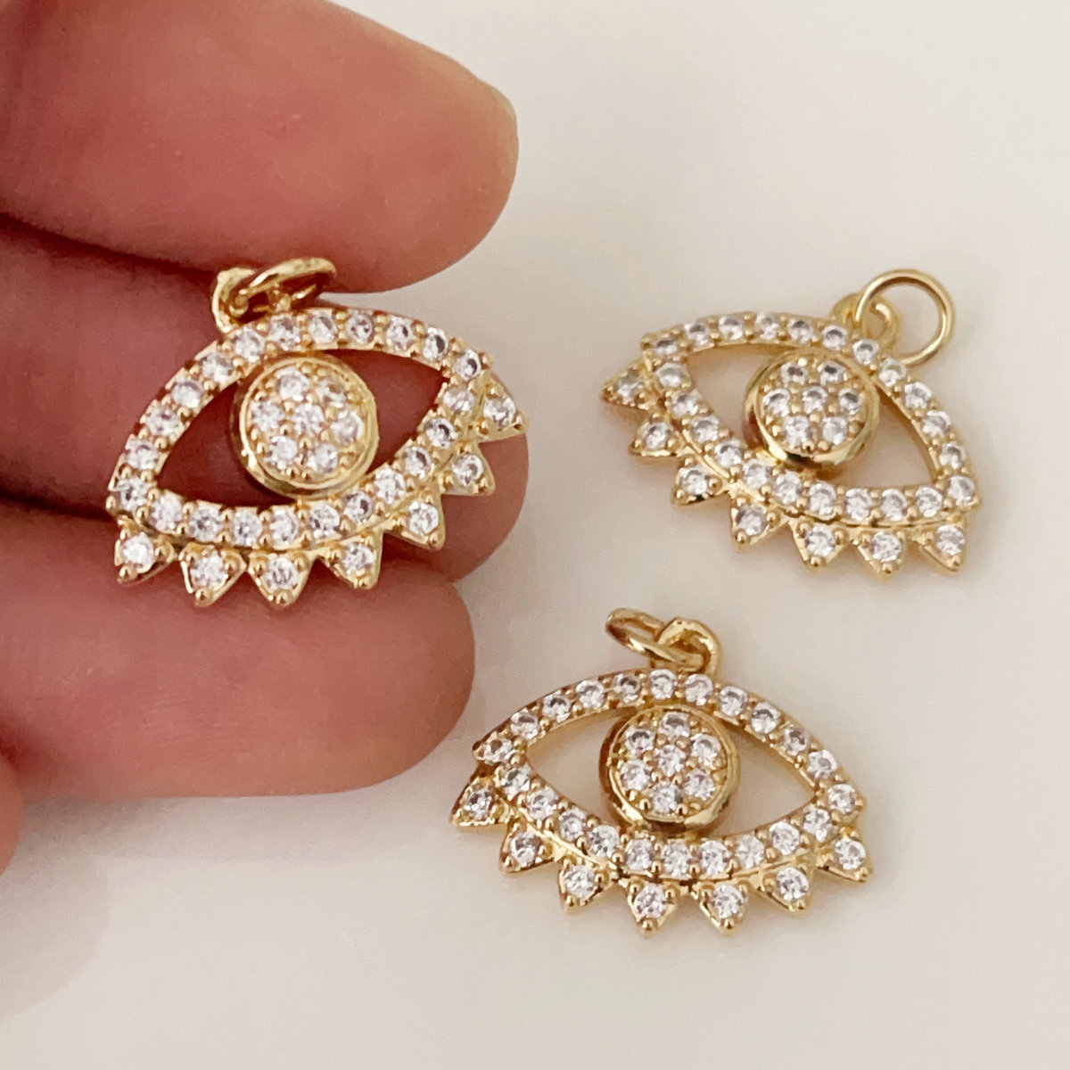 Pave eye charm
