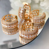 Pave zircon hoops