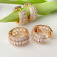 Pave zircon hoops