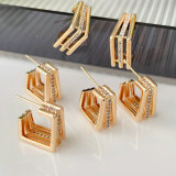 Pave square earrings