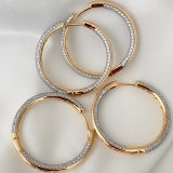 Gold and silver mix hoop earrings