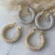 Mirco pave zircon circle hoops