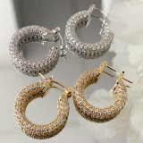 Mirco pave zircon circle hoops