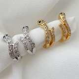 Pave snake earrings