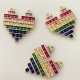 Rainbow heart pendant