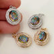 Oval zircon pendant