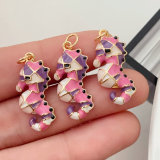 Enamel hippocampus pendant