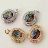 Oval zircon pendant