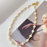 Fresh water pearl necklace with spacer bead