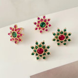 Pave Sunflower earrings