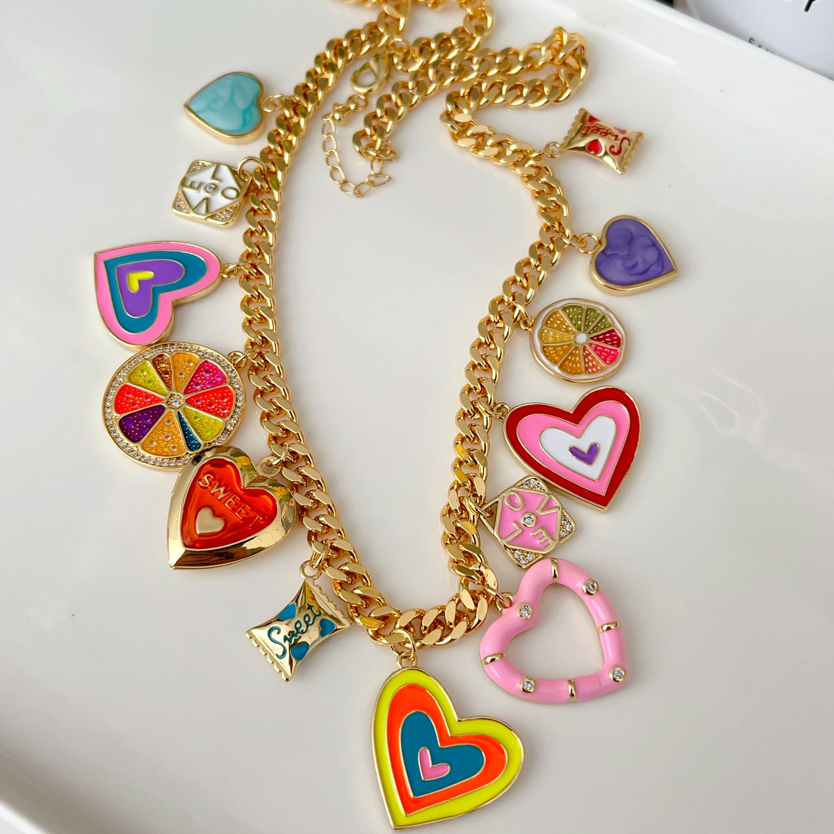Fine lucy charms necklace
