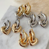 Heart drop earrings
