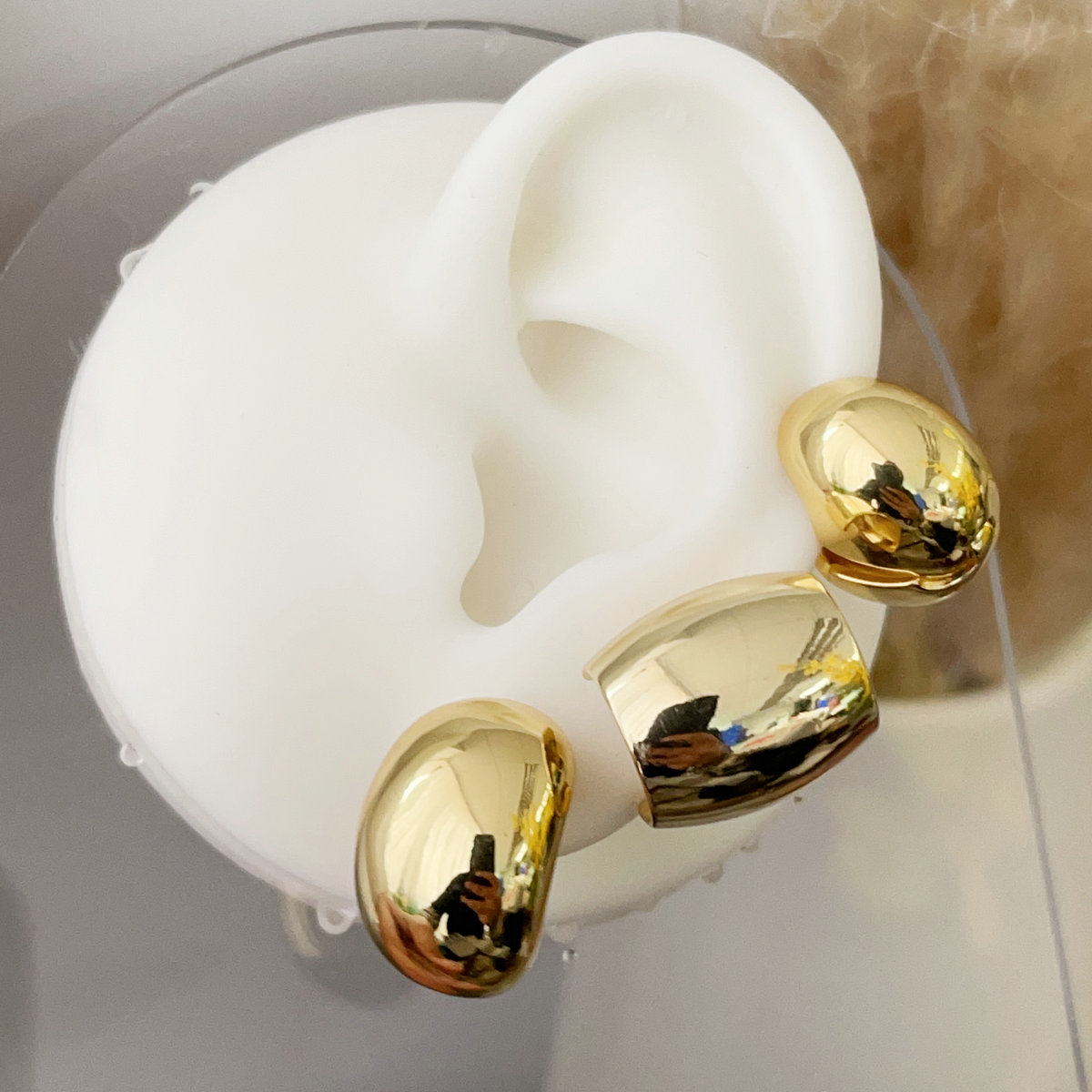 Small metal earrings